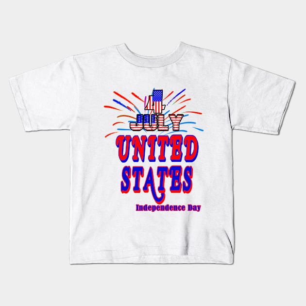 4th of July - Independence Day Kids T-Shirt by BestAnimeAlg